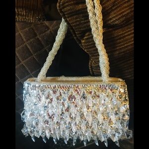 LA Reggie silver clutch